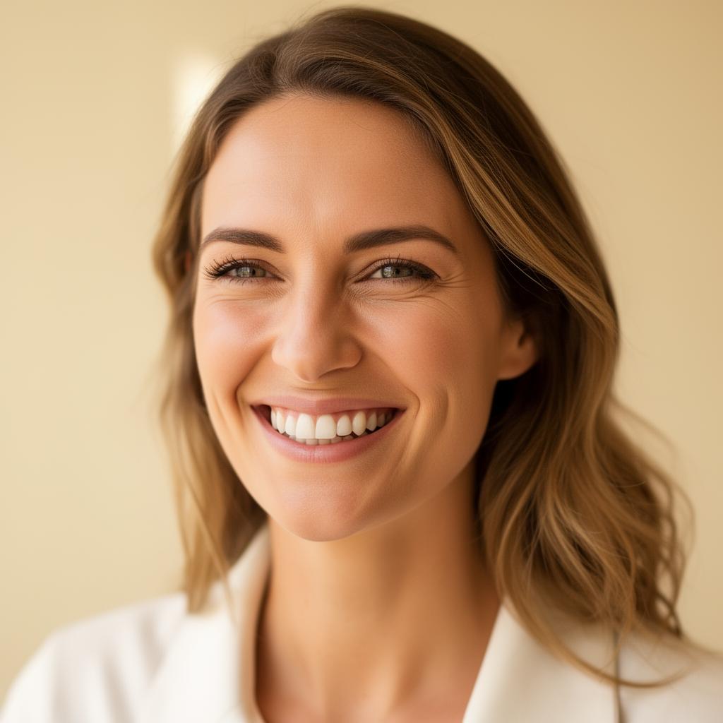 Smiling dental patient